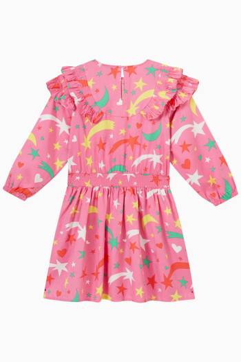 hover state of Shooting Stars Print Dress in Cotton 