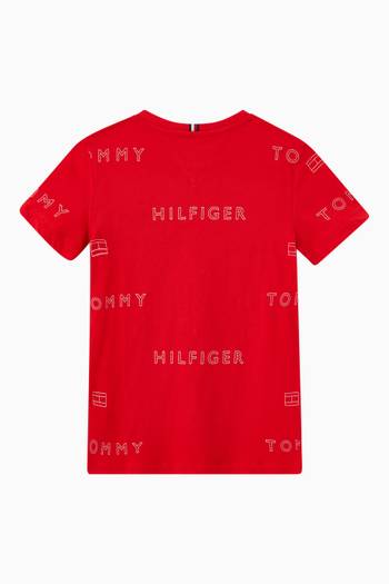 hover state of All-Over Logo T-shirt in Cotton