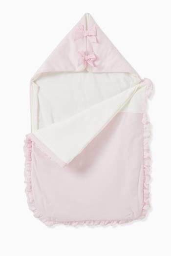 hover state of Ruffled Logo Sleeping Bag in Cotton