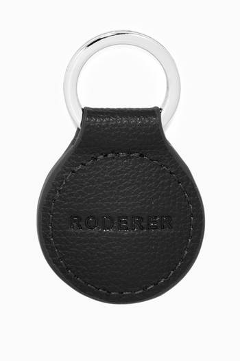 hover state of Award Round Key Ring in Leather 