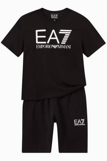 hover state of EA7 Logo T-shirt in Cotton  
