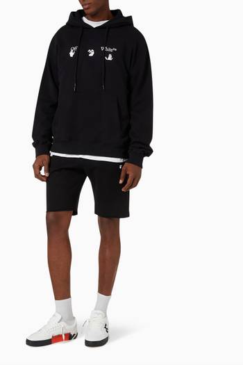 hover state of Logo Slim Hoodie in Cotton Terry    