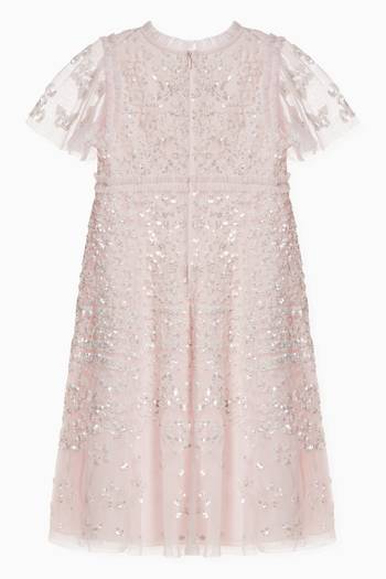 hover state of Aurora Embroidered Dress in Tulle