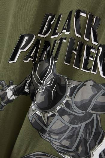 hover state of Black Panther Print T-Shirt in Jersey