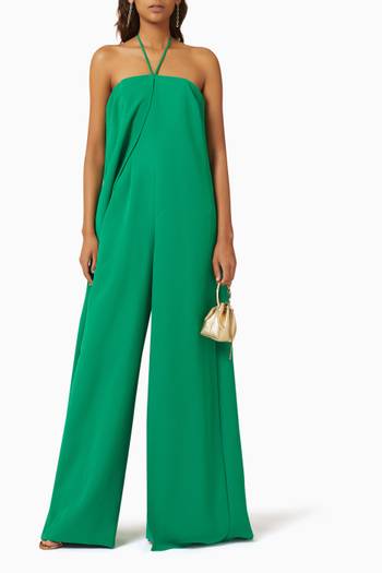 hover state of Aya Jumpsuit in Stretch Crepe