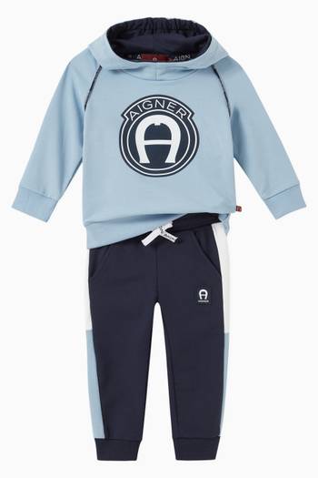 hover state of Logo Contrast Stripe Sweatpants in Cotton