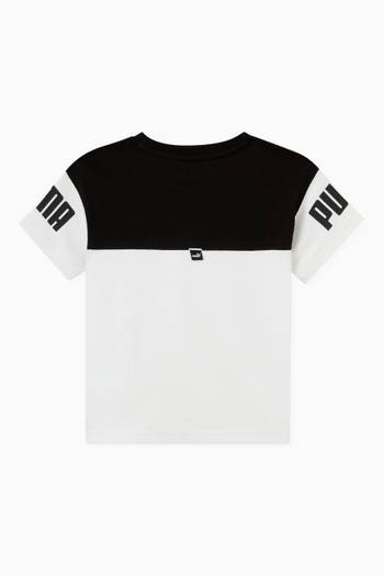 hover state of Puma Power Colour-block T-shirt in Cotton Jersey
