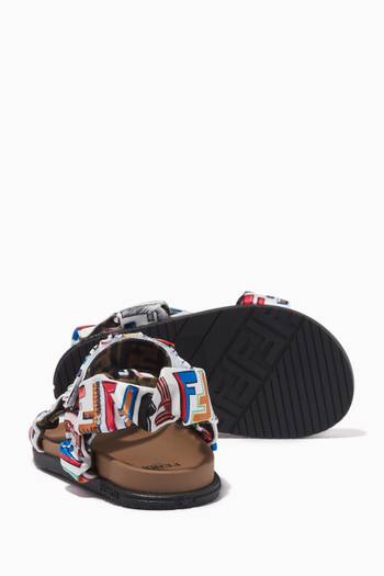 hover state of FF Logo Sandals in Satin
