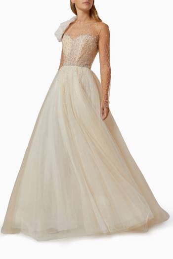 hover state of Marion Gown in Beaded Tulle 