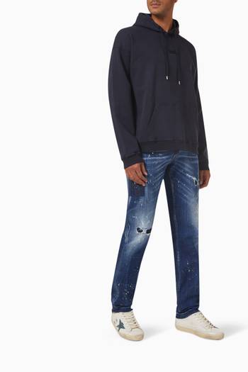 hover state of Distressed Low-rise Slim-fit Jeans
