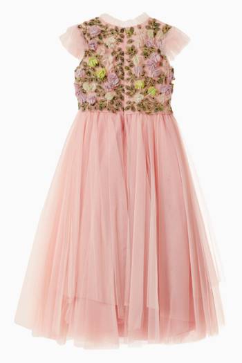 hover state of Flower-Embellished Gown in Tulle