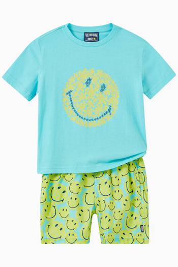 hover state of x Smiley Swim Shorts in Recycled Nylon