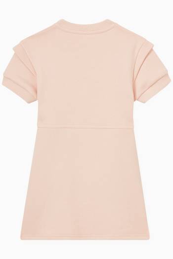 hover state of Bouclé Logo Dress in Cotton Jersey