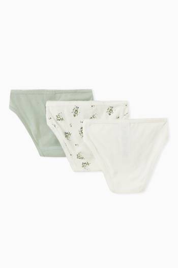 hover state of 3-Pack Floral Briefs in Cotton & Linen 