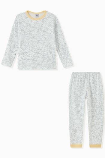 hover state of Polka Dots Pyjama Set in Cotton