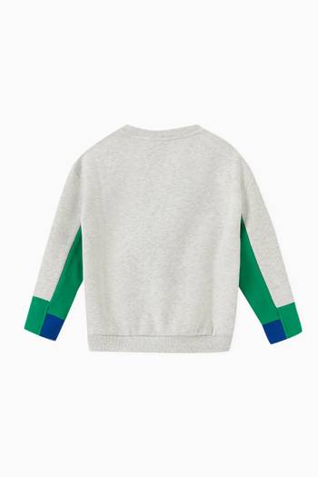 hover state of Logo Embroidery Sweatshirt in Cotton