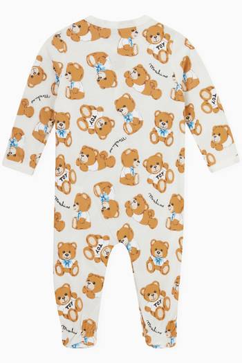hover state of Teddy Print Pyjama in Cotton