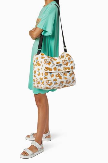 hover state of Teddy Print Diaper Bag