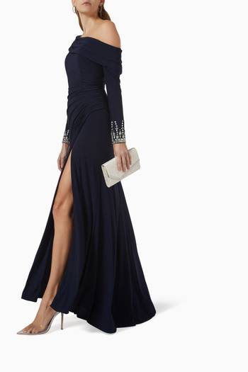 hover state of Off-shoulder Gown in Jersey