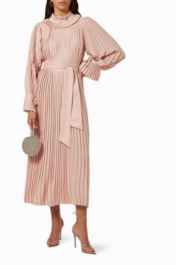 hover state of Pleated Midi Dress