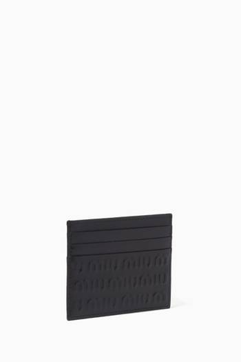 hover state of Card Holder in Logo-embossed Leather