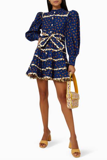 hover state of Karisismi Printed Mini Dress in Courderoy