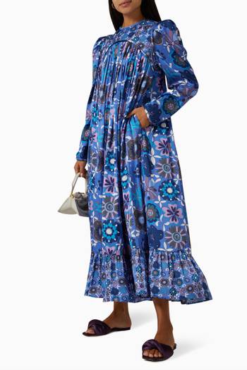hover state of Tai Printed Maxi Dress in Satin