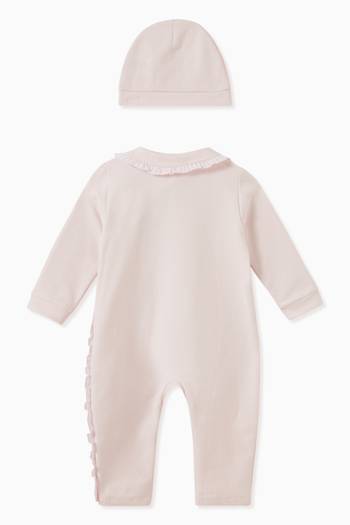 hover state of Teddy Bear Bodysuit & Hat Set in Cotton