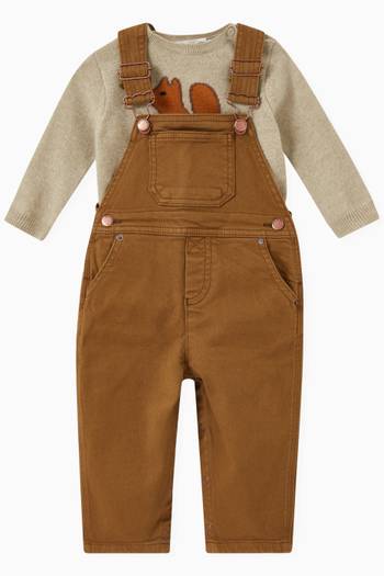 hover state of Alexandre Dungarees in Organic Cotton