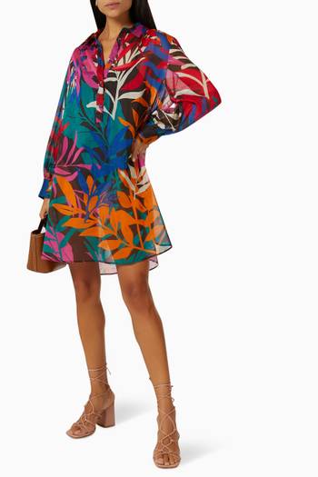 hover state of Argan Printed Shirt Dress in Cotton