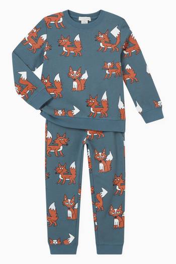 hover state of Fox Print Sweatshirt in Cotton