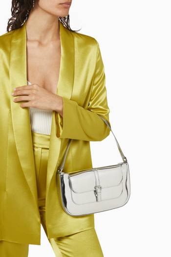 hover state of Miranda Lac Shoulder Bag in Metallic Leather