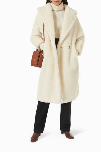 hover state of Teddy Bear Icon Coat in Wool-blend