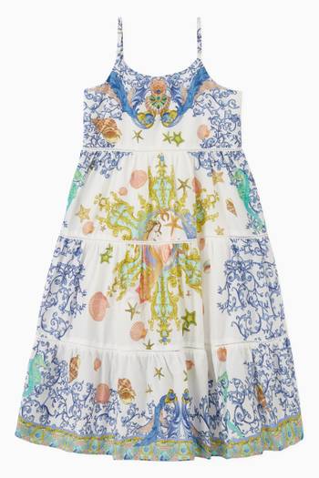hover state of Star of the Sea High-low Dress in Cotton