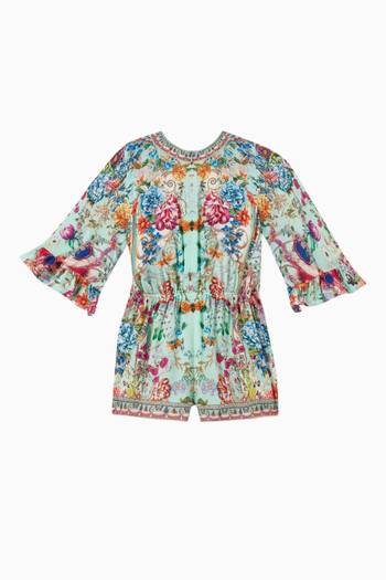 hover state of Honey Printed Playsuit in Viscose