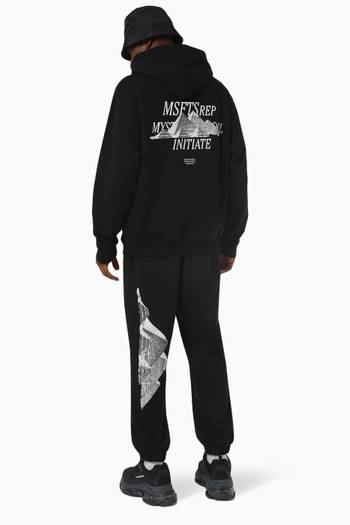 hover state of Mystery School Regular Fit Hoodie in Cotton-fleece