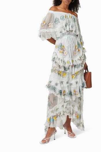 hover state of Sweet Pea Tambourine Maxi Dress in Viscose-chiffon