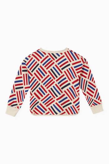 hover state of Striped Sweatshirt in Cotton