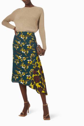 hover state of Edgard Skirt in Silk Crepe de Chine