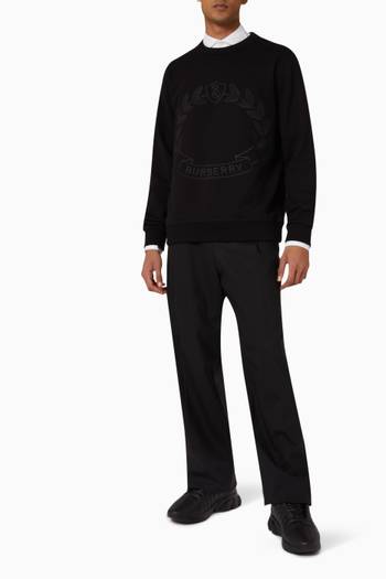 hover state of Bram Embroidered Sweatshirt in Organic Cotton