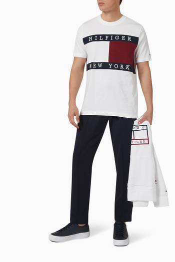 hover state of Colour-block Flag T-shirt in Cotton Jersey