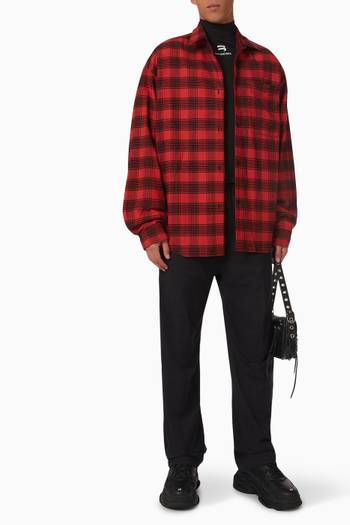 hover state of Reversible Plaid Shirt in Cotton