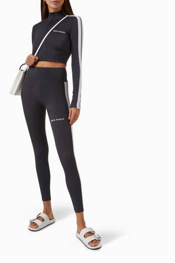 hover state of Track High-waist Leggings in Stretch Nylon