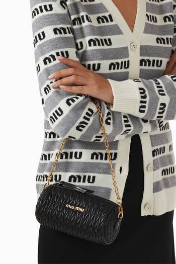 hover state of Mini Shoulder Bag in Matelassé Nappa