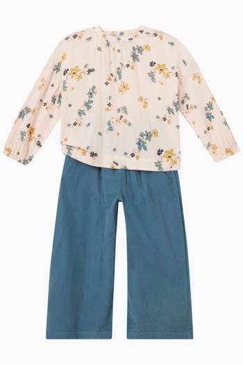 hover state of Floral Print Blouse in Cotton