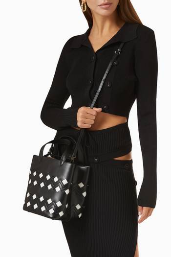 hover state of Zig Zag Bucket Bag in Leather