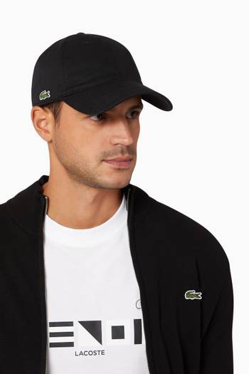 hover state of Logo Patch Baseball Cap in Organic Cotton Twill