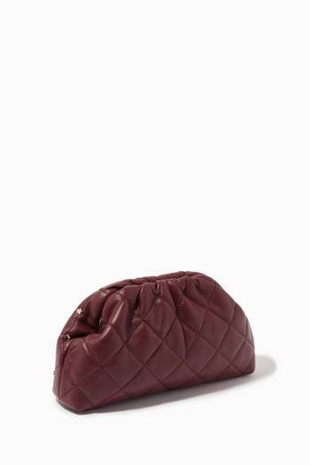 hover state of Pandorh Clutch Bag in Quilted Leather