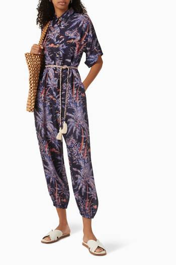 hover state of Laurel Relaxed-fit Jumpsuit in Silk