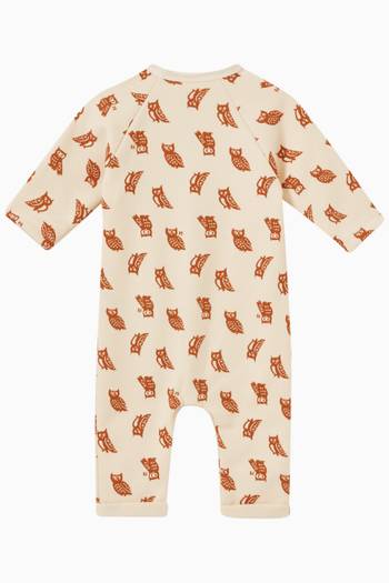 hover state of Owl Romper in Cotton